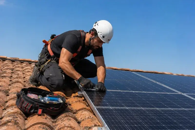 Maintenance et monitoring de panneaux solaires à Vinassan