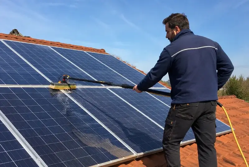 Nettoyage et entretien de panneaux solaires à Vinassan